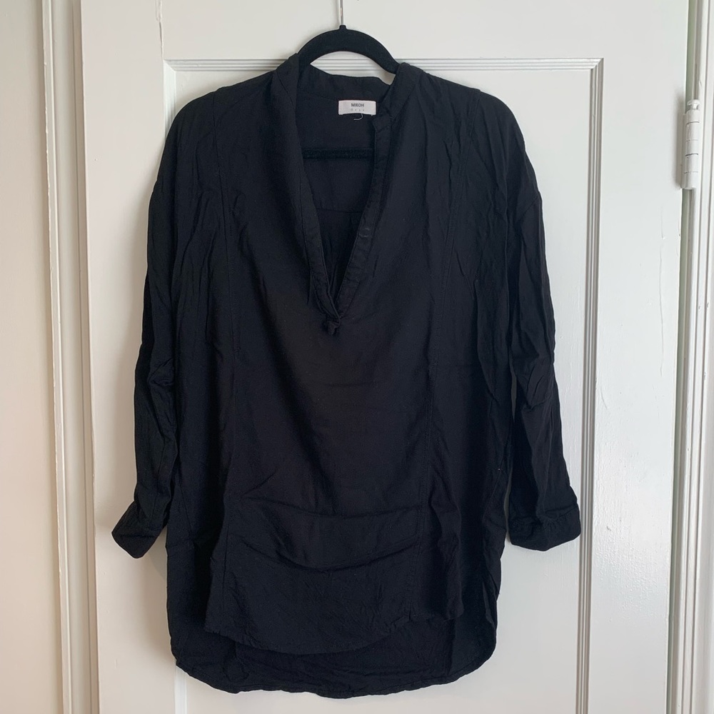 Mikoh Cannes V-Neck Tunic Cover Up Black Size 1
